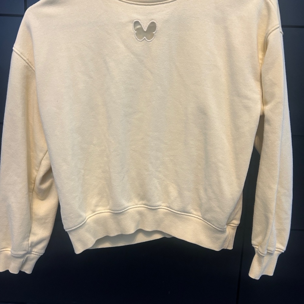 Girls 10-12 Old Navy Butterfly Yellow  Sweatshirt